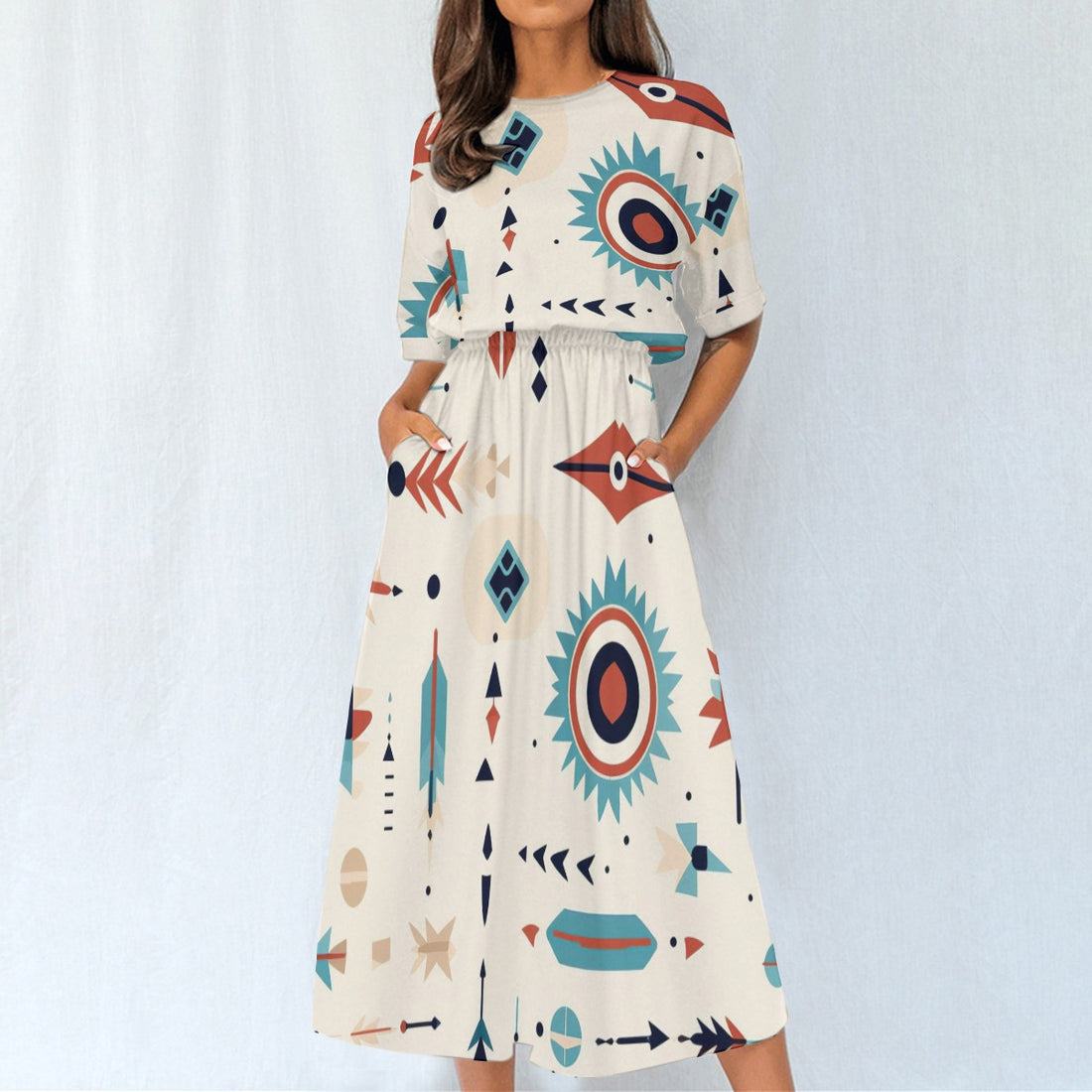 All-Over Print Women's Elastic Waist Dress