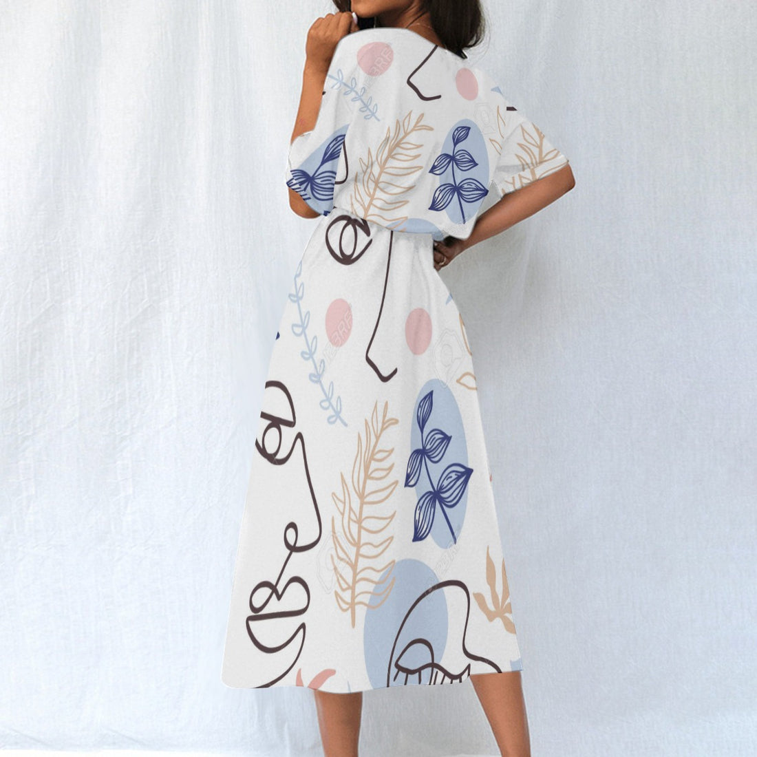All-Over Print Women's Elastic Waist Dress