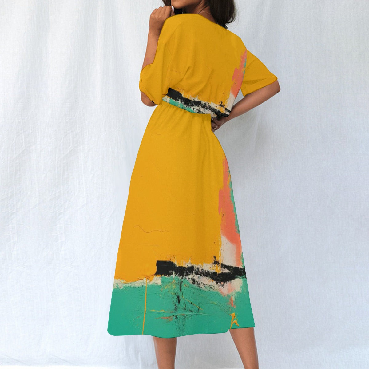 All-Over Print Women's Elastic Waist Dress