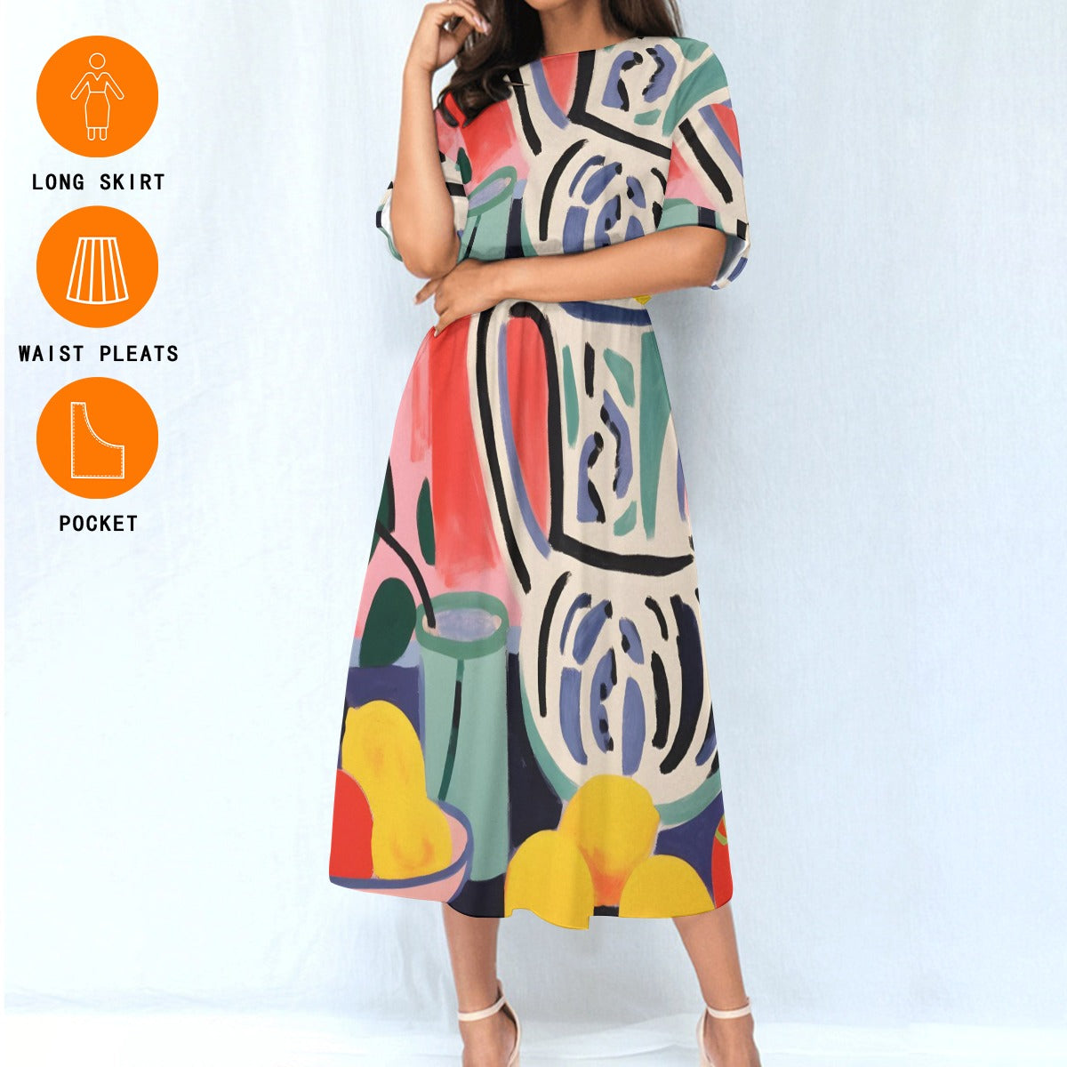 All-Over Print Women's Elastic Waist Dress