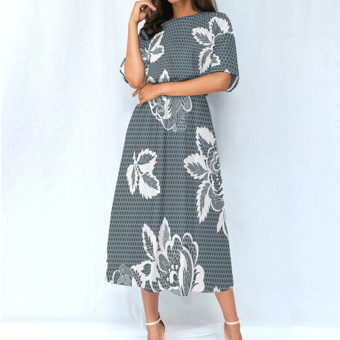 All-Over Print Women's Elastic Waist Dress