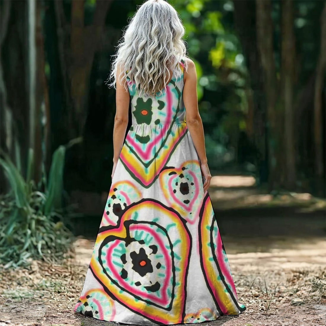 All-Over Print Women’s Sleeveless Maxi Dress