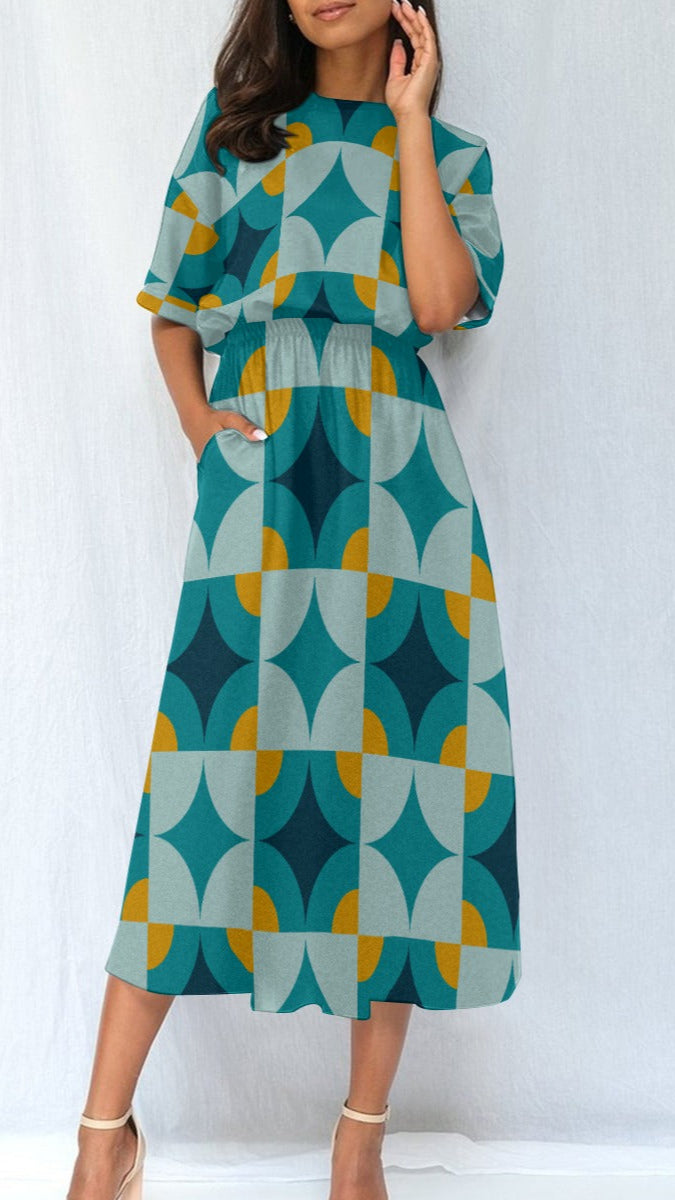 Geometric patterned dress 