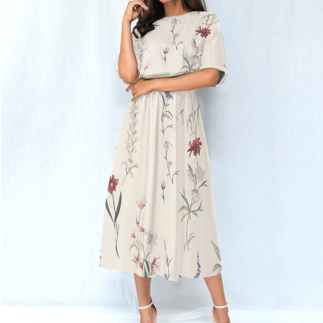 All-Over Print Women's Elastic Waist Dress