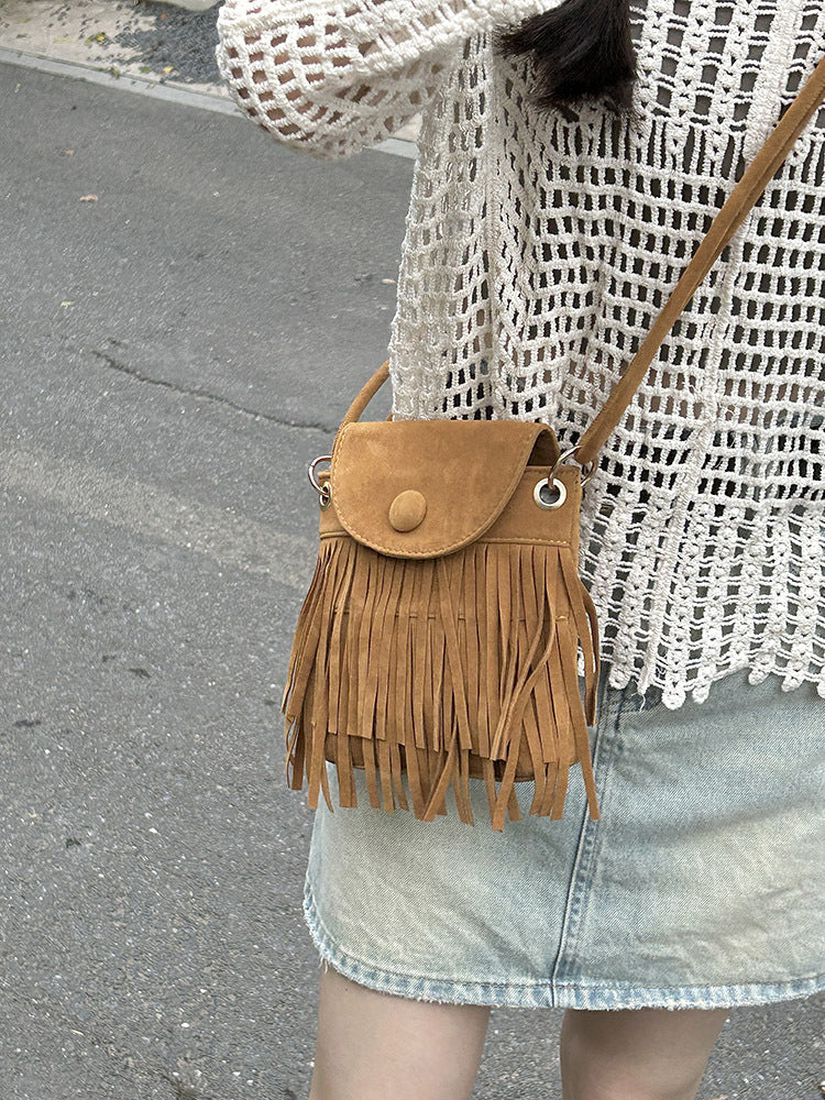 New Trendy Special-interest Design Tassel Phone Bag For Women