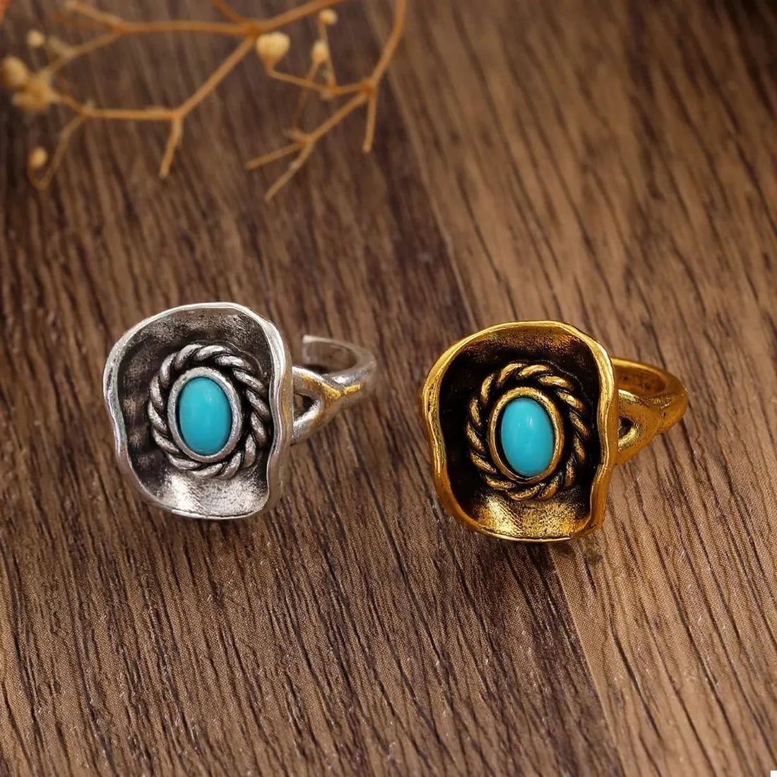 4 - Piece Vintage Bull Head Ring Set - 