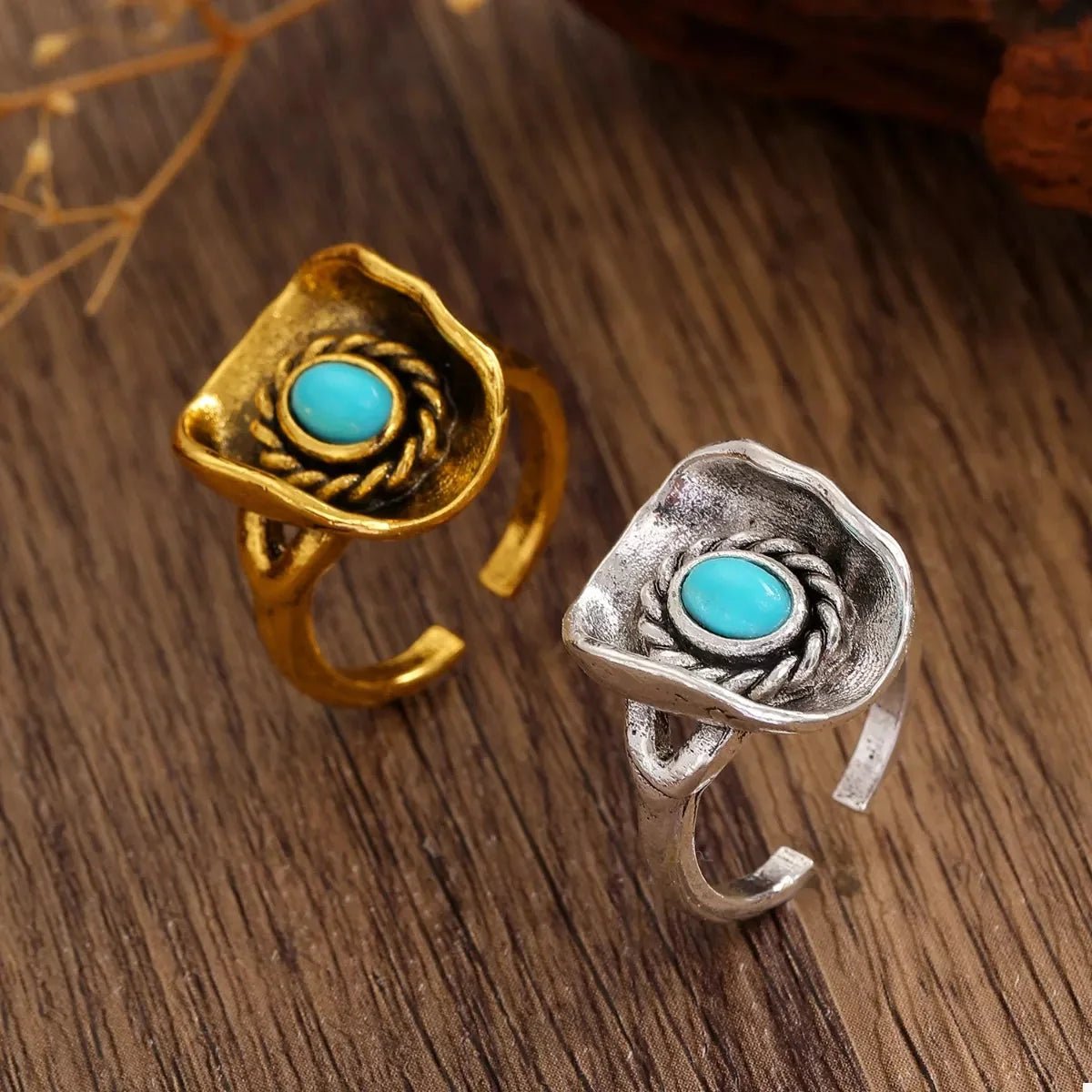 4 - Piece Vintage Bull Head Ring Set - 