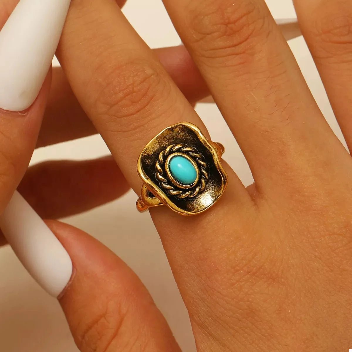 4 - Piece Vintage Bull Head Ring Set - 
