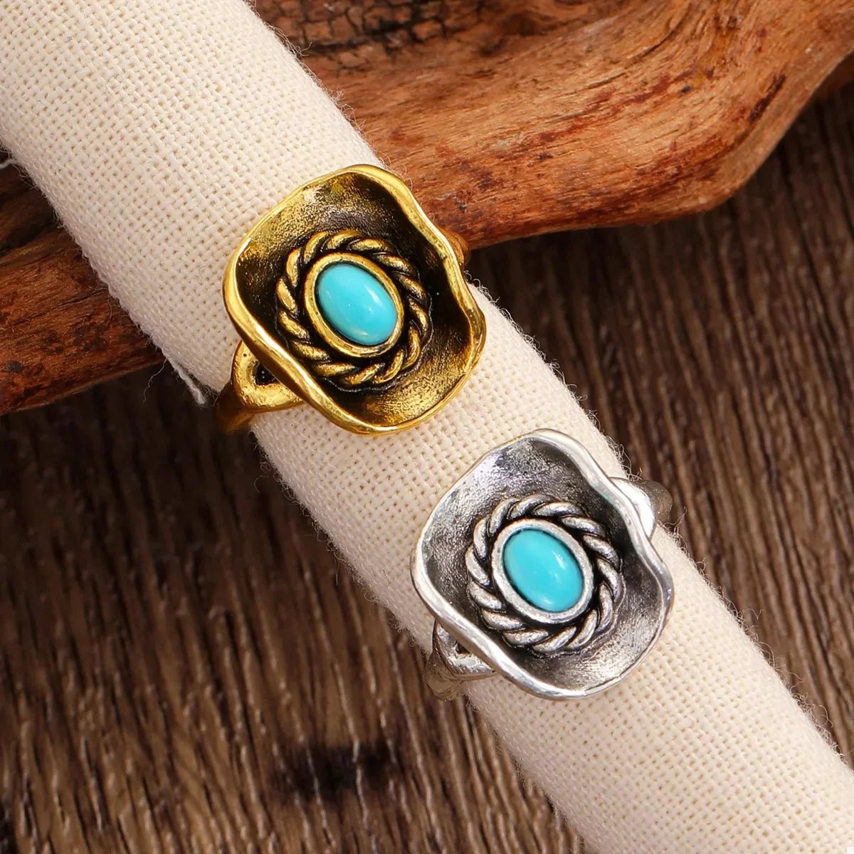 4 - Piece Vintage Bull Head Ring Set - 