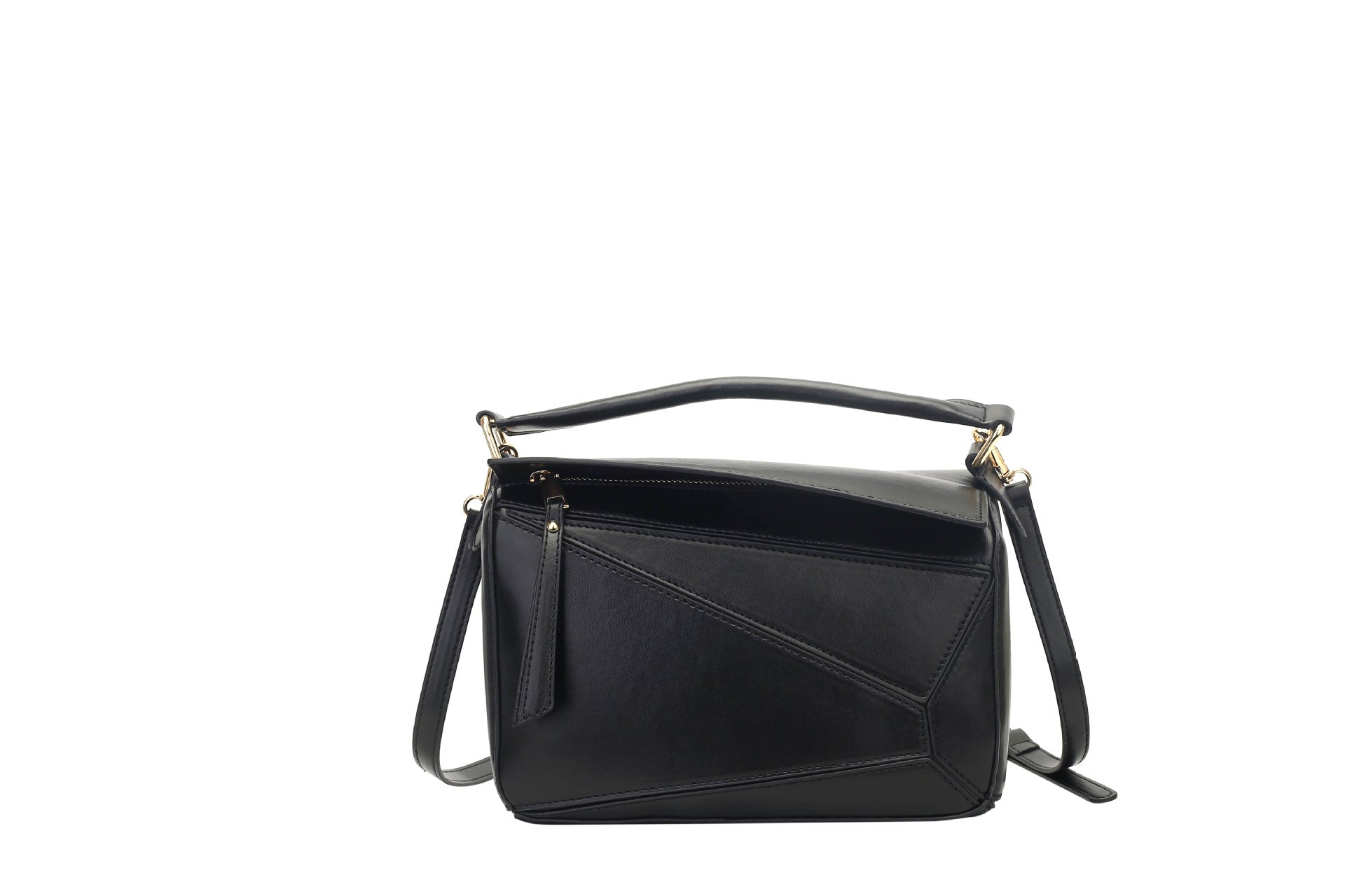 Contrast Color Geometric Shoulder Bag For Women