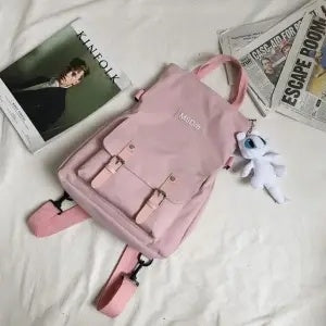 Female Harajuku Canvas New Cartoon Pendant Shoulder Messenger Bag