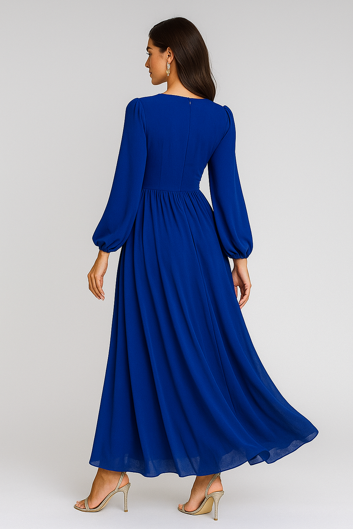Twist Front Cutout Long Sleeve Dress