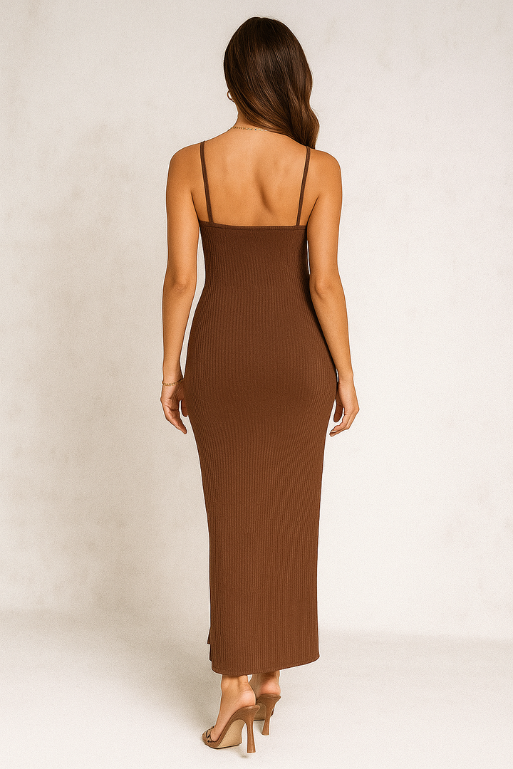 Devine Spaghetti Strap Bodyline Maxi Dress