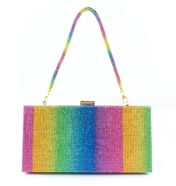 Hot Diamond Rainbow Bag Women's Dinner Handheld Bag