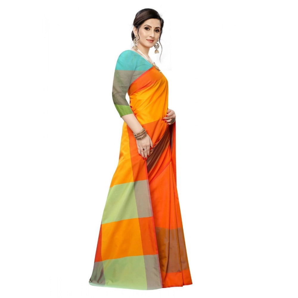 Generic Women's Woven Sana Silk Saree (Mustard,5-6Mtrs)