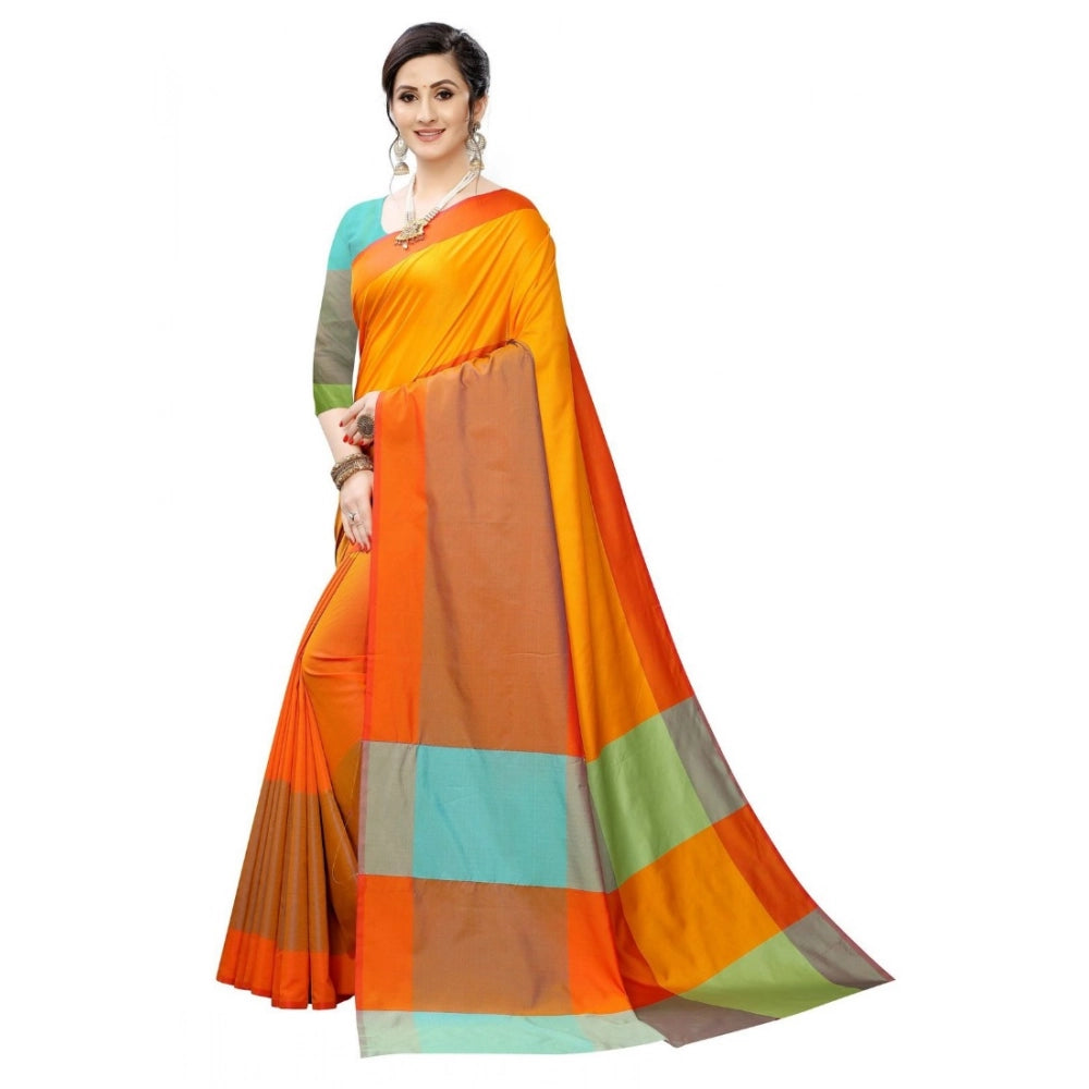Generic Women's Woven Sana Silk Saree (Mustard,5-6Mtrs)