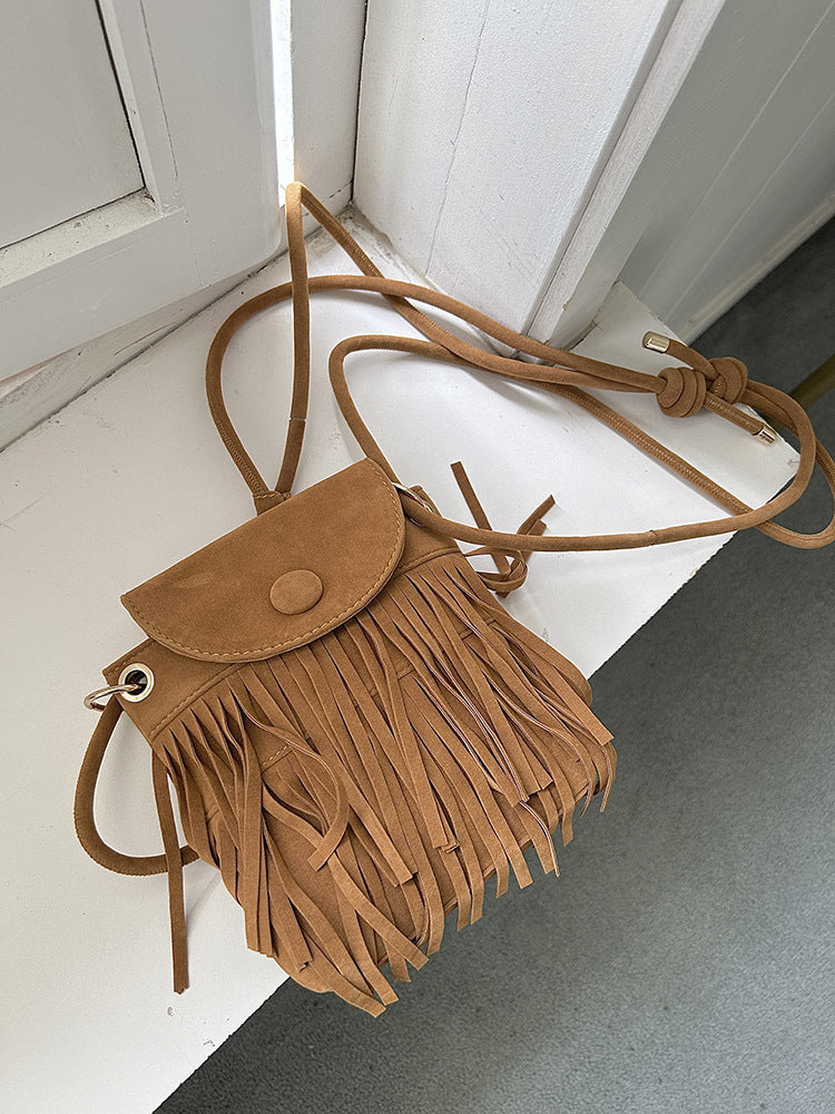 New Trendy Special-interest Design Tassel Phone Bag For Women