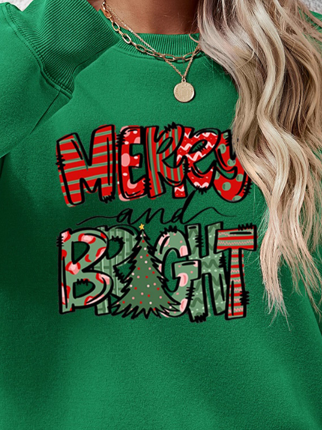 MERRY AND BRIGHT Long Sleeve Sweatshirt