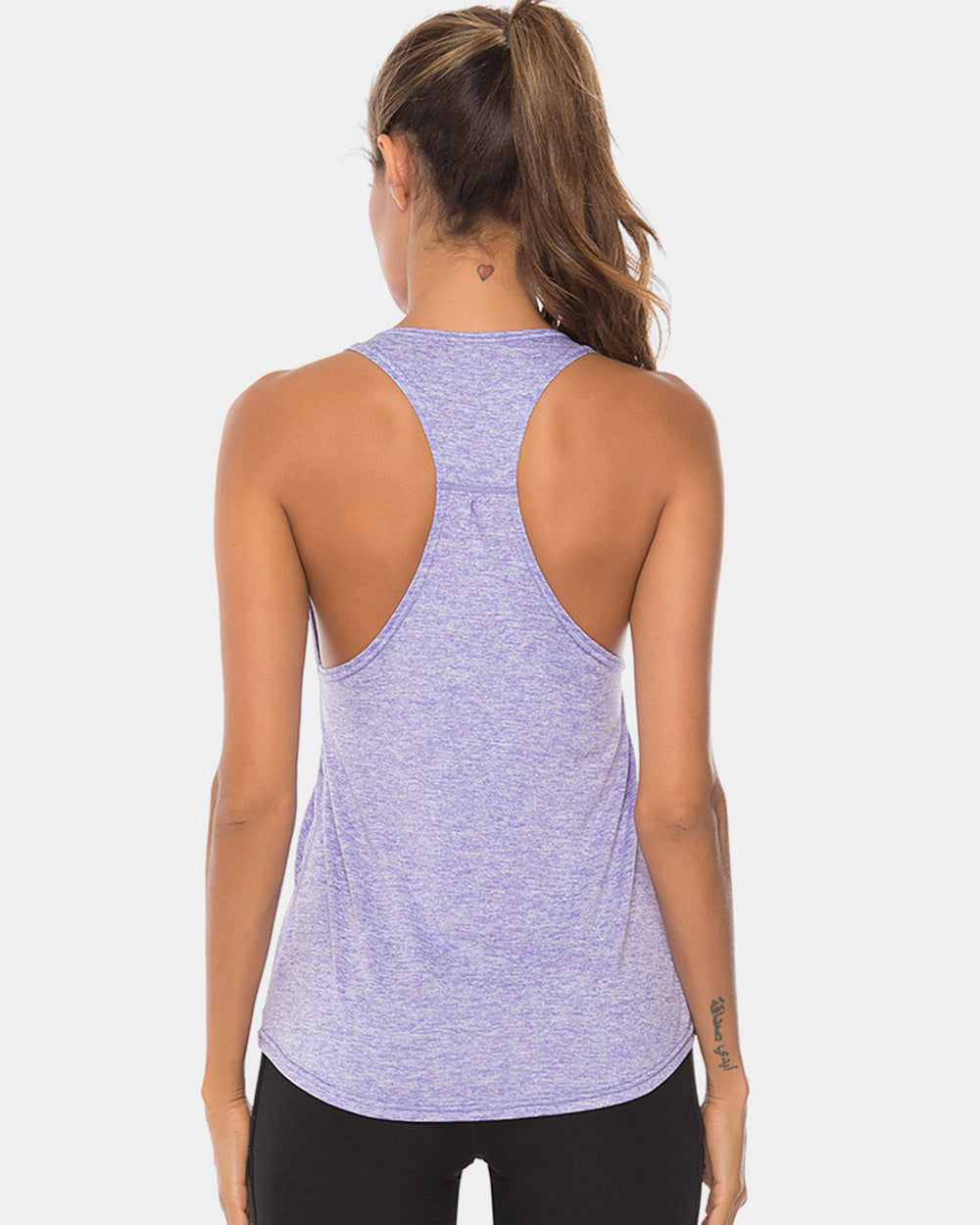 Full Size Scoop Neck Wide Strap Active Tank