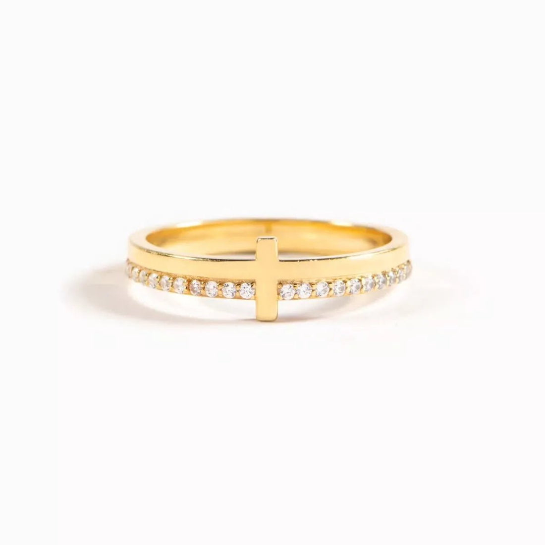 925 Sterling Silver Cross Ring - 