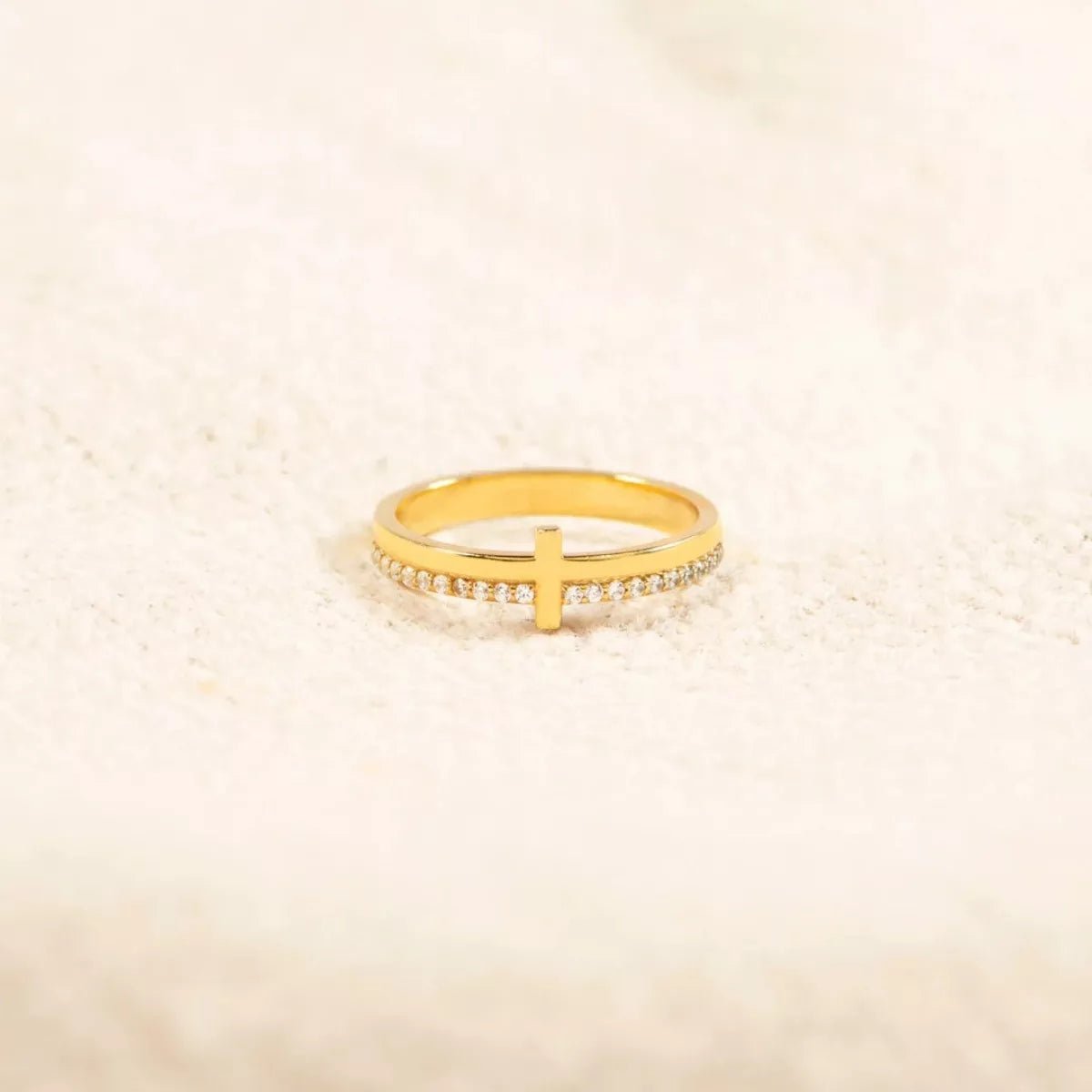 925 Sterling Silver Cross Ring - 