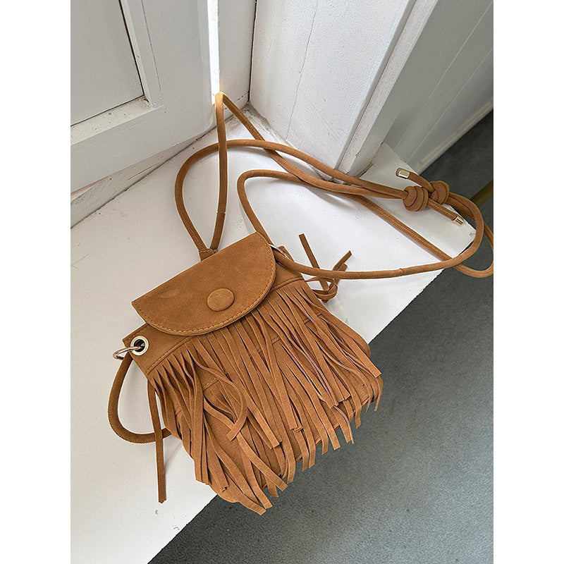 New Trendy Special-interest Design Tassel Phone Bag For Women