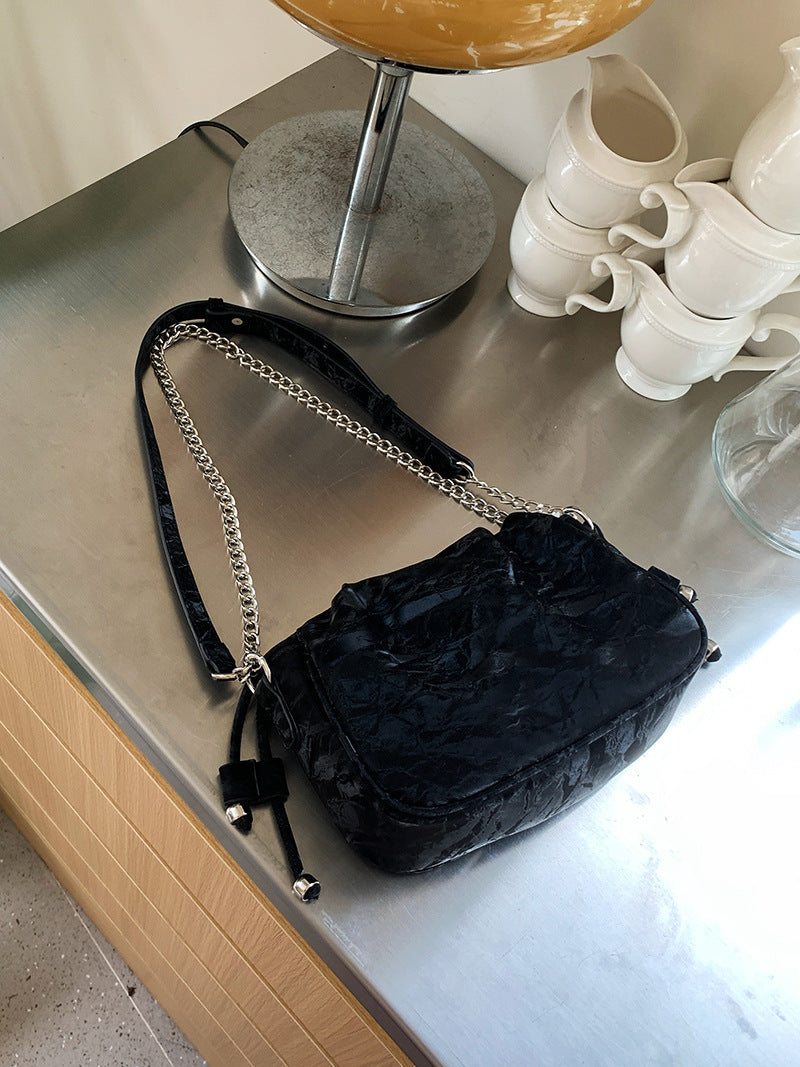 New Chinese Style Pleated Chain Cloud Niche Commuter Summer All-matching Crossbody Bag For Women