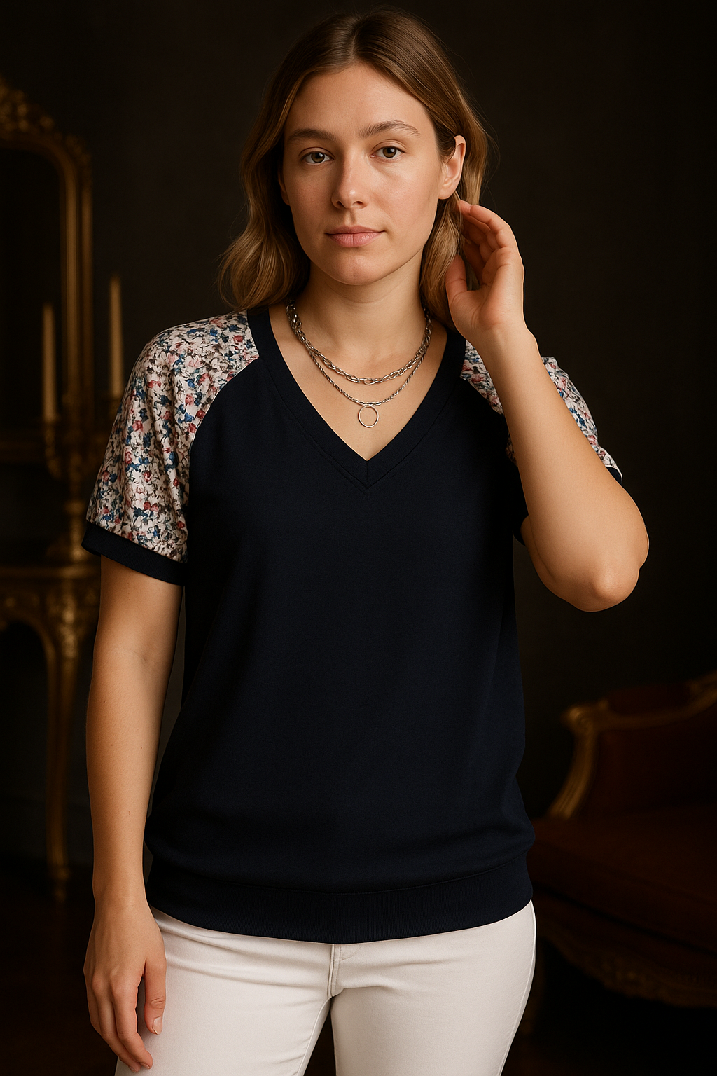 Elegant Spring Viscose Blouse