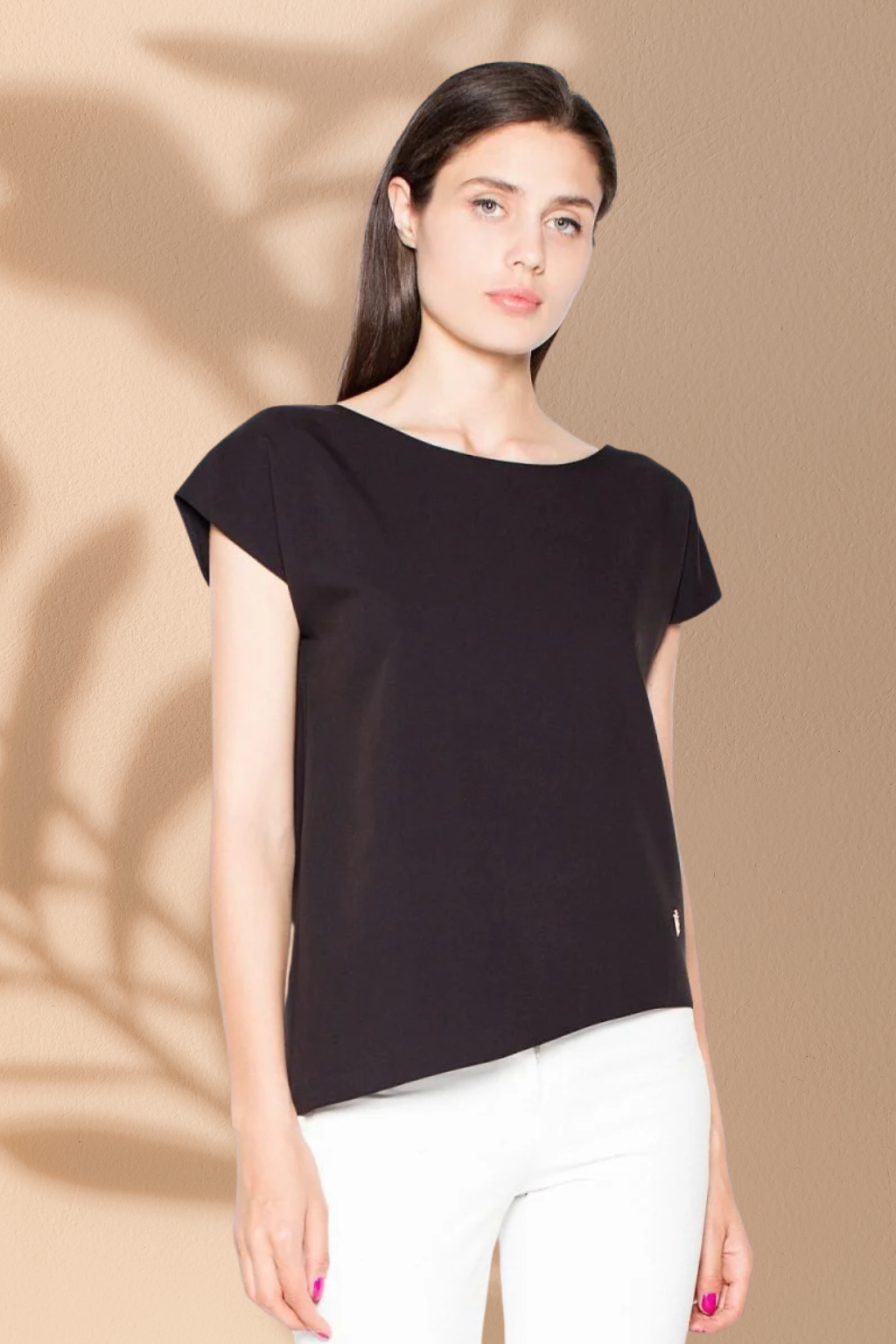 Elegant Blouse, Sleeveless Asymmetric Top