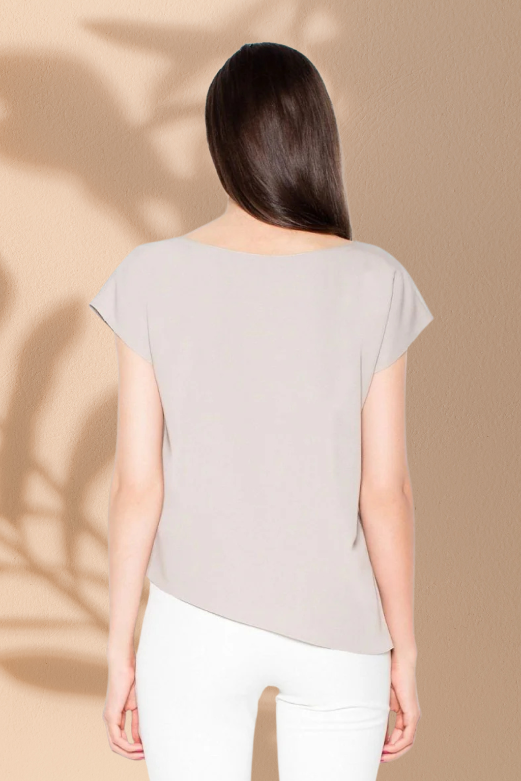 Elegant Blouse, Sleeveless Asymmetric Top