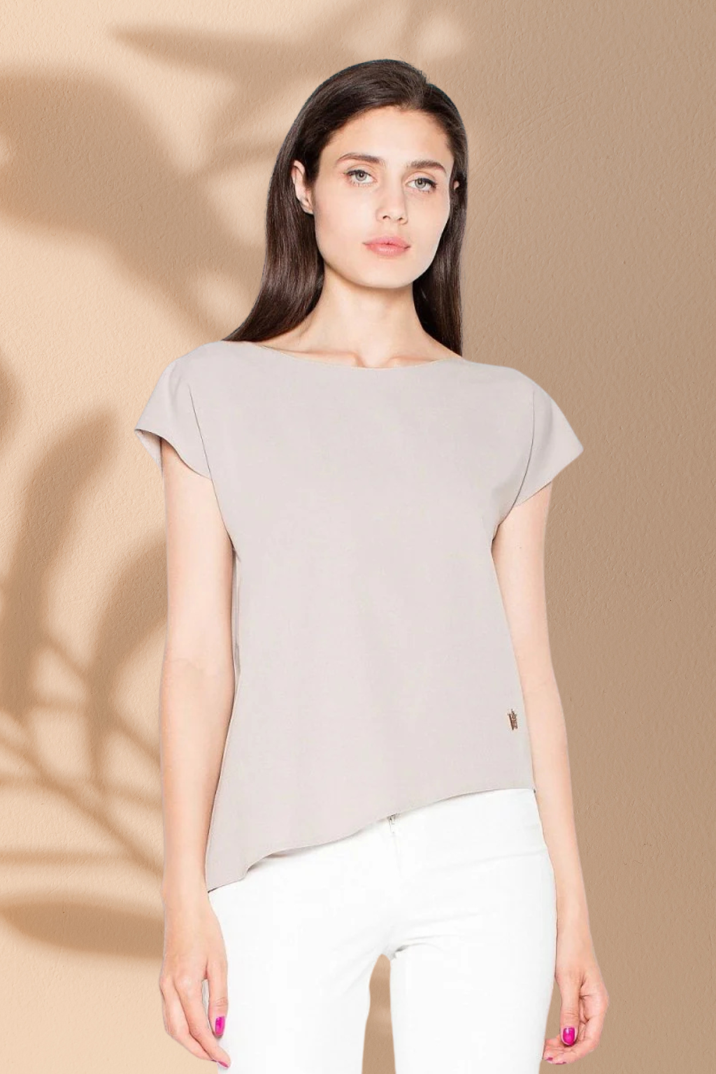 Elegant Blouse, Sleeveless Asymmetric Top