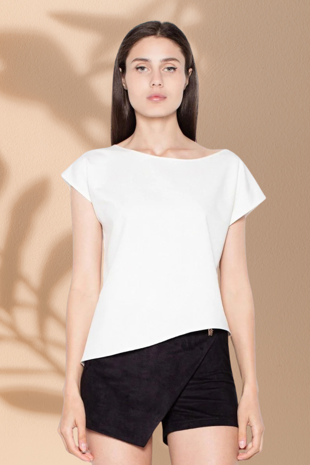 Elegant Blouse, Sleeveless Asymmetric Top