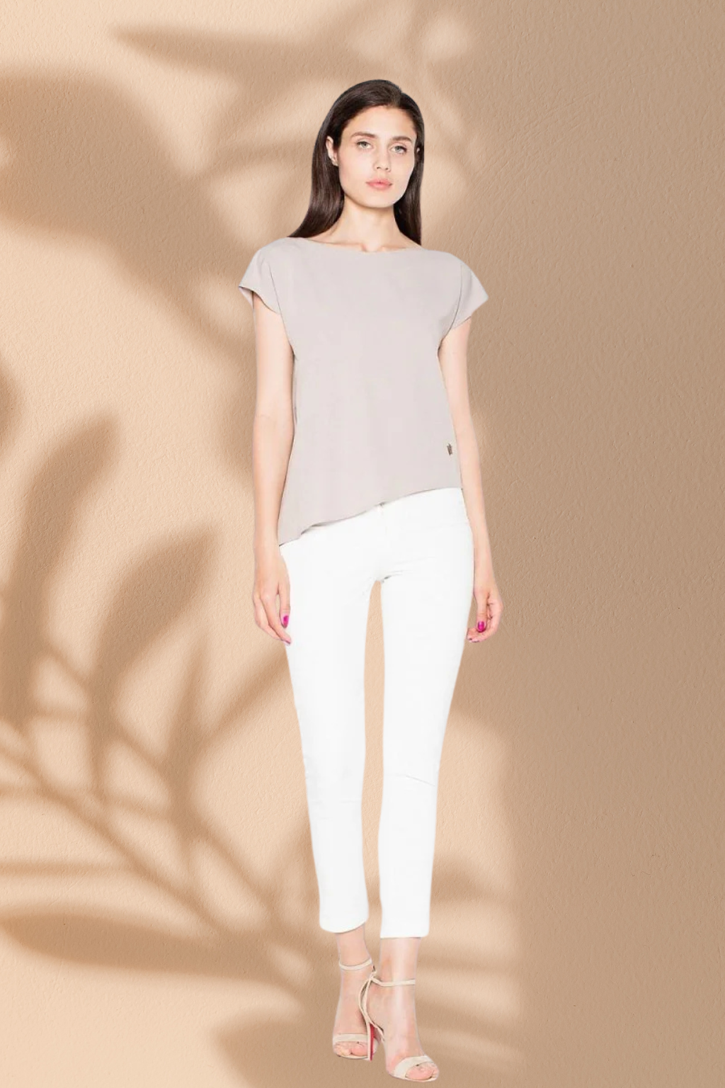 Elegant Blouse, Sleeveless Asymmetric Top