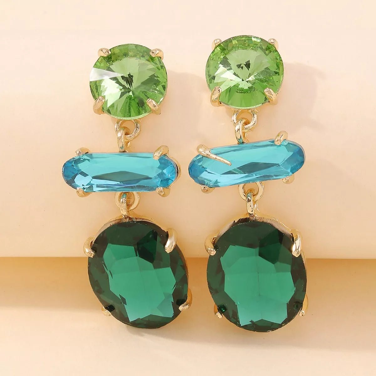 Alloy Geometric Dangle Earrings - 