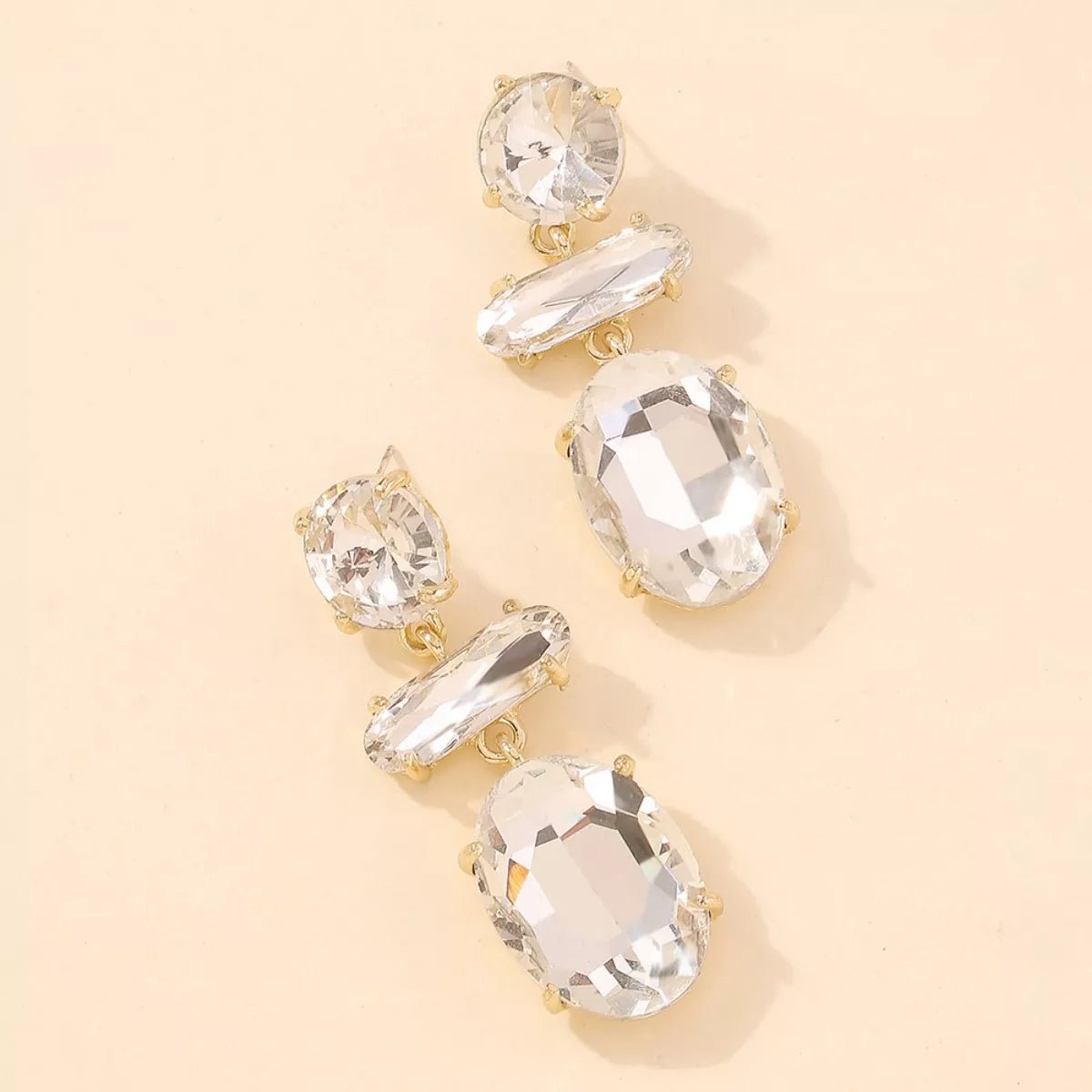 Alloy Geometric Dangle Earrings - 