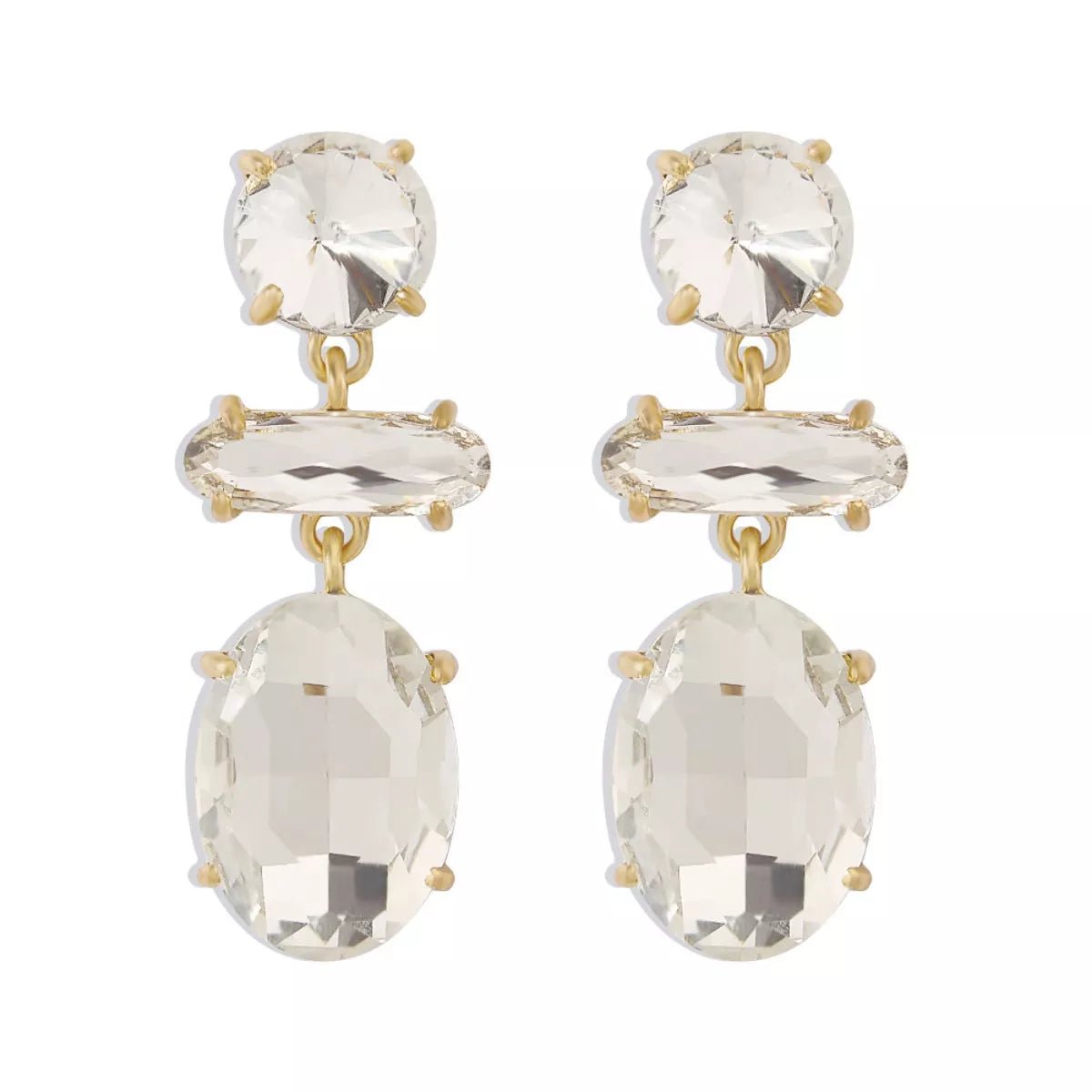 Alloy Geometric Dangle Earrings - 