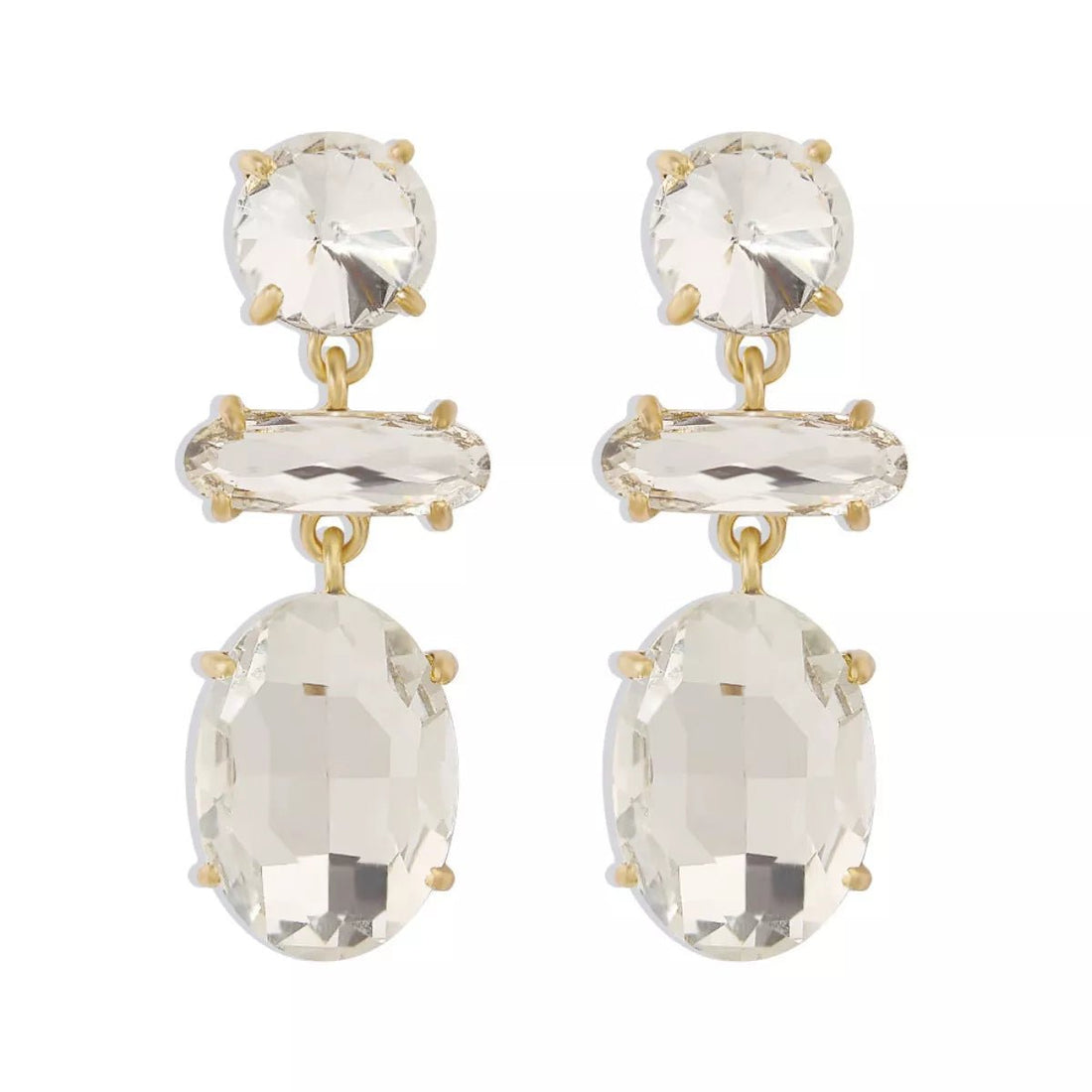 Alloy Geometric Dangle Earrings - 