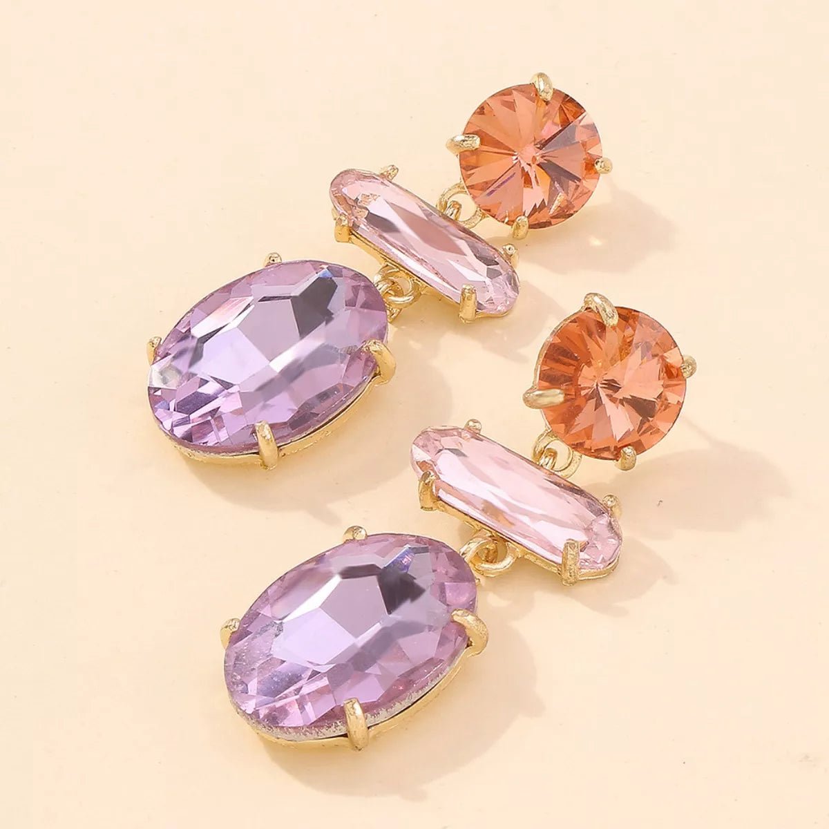 Alloy Geometric Dangle Earrings - 