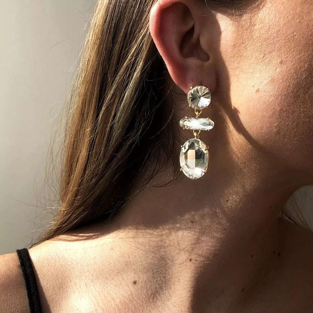 Alloy Geometric Dangle Earrings - 