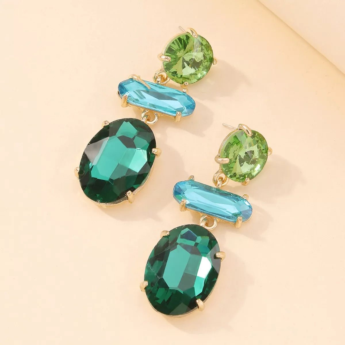Alloy Geometric Dangle Earrings - 