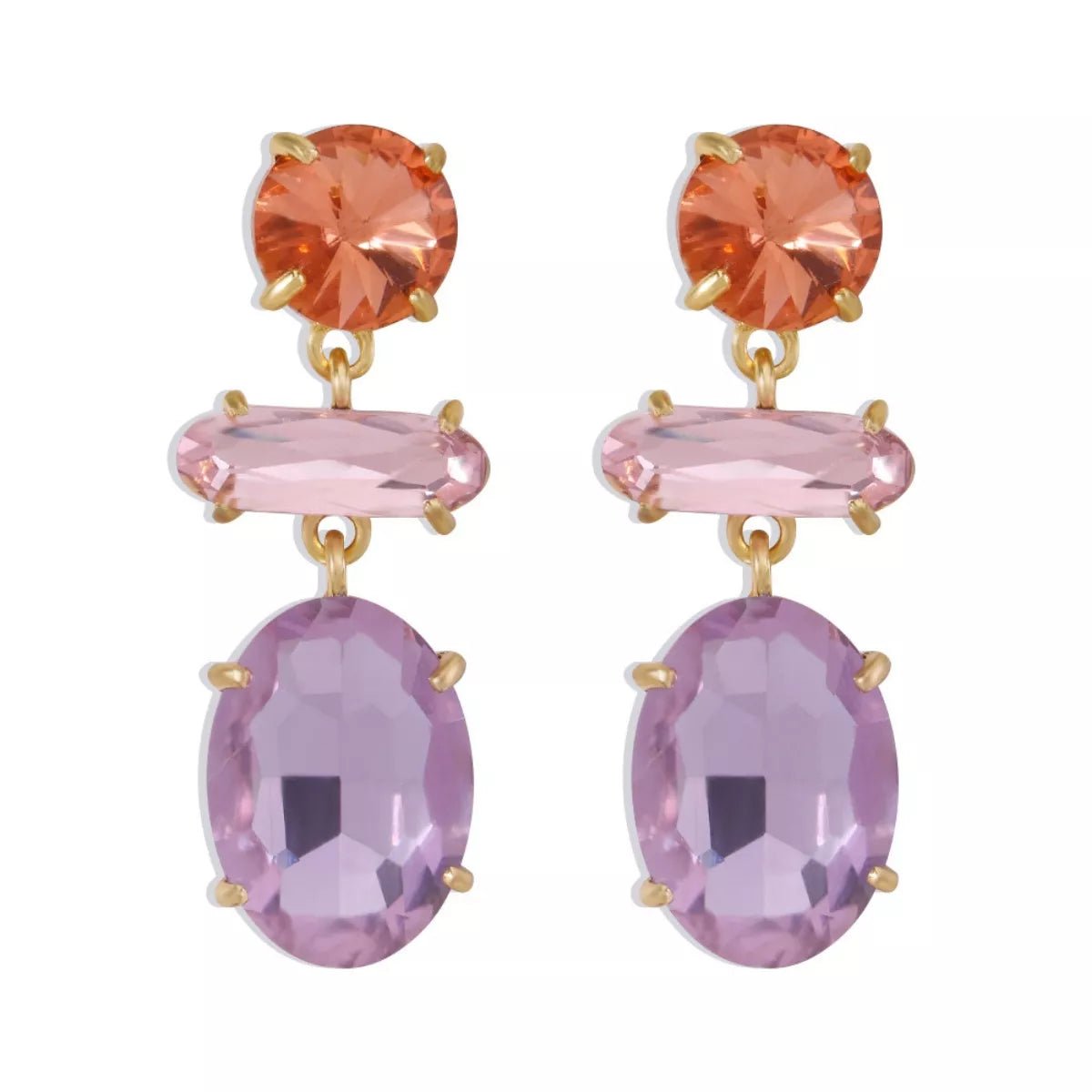Alloy Geometric Dangle Earrings - 