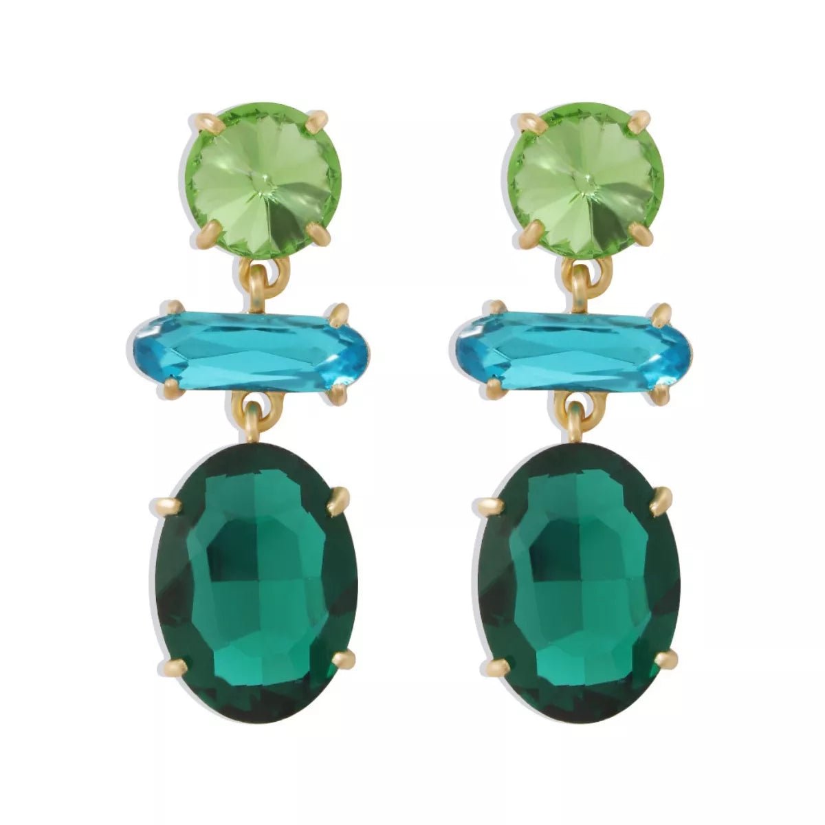 Alloy Geometric Dangle Earrings - 