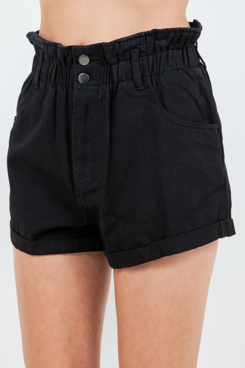 American Bazi High Waist Paper Bag Shorts - Bottoms