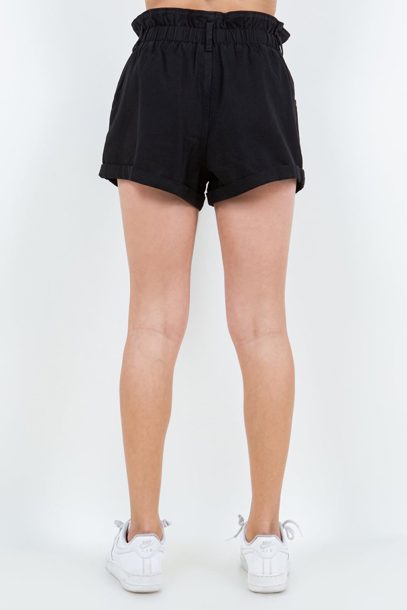American Bazi High Waist Paper Bag Shorts - Bottoms