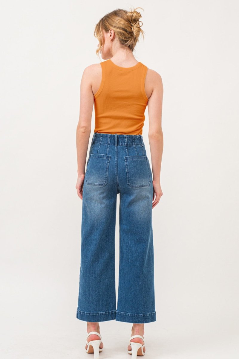 And The Why Bat Embroidered Ribbed Tank - Top