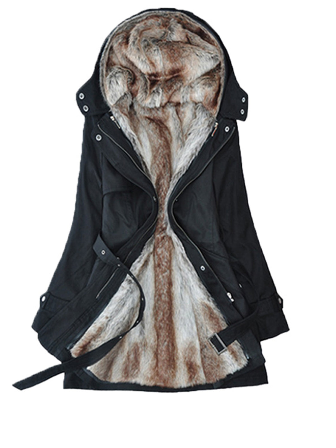 Ivy Lane Full Size Hooded Jacket with Detachable Liner (Three-Way Wear)