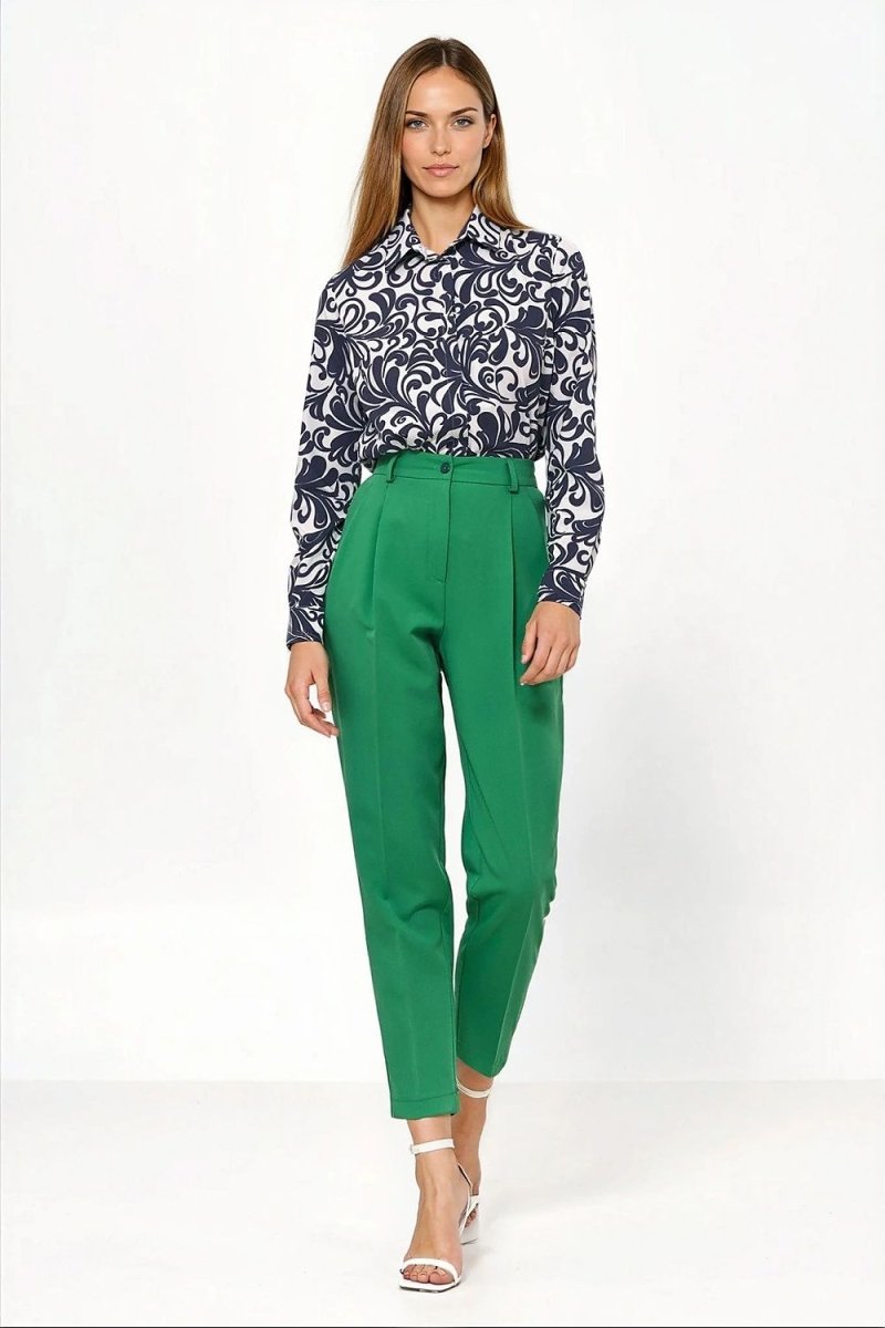 Balloon Trousers with High Waist - 