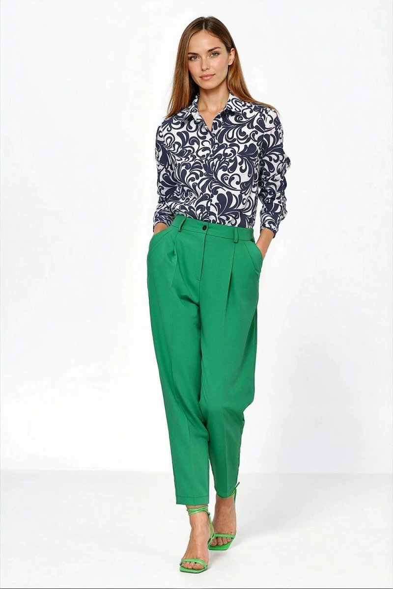 Balloon Trousers with High Waist - 