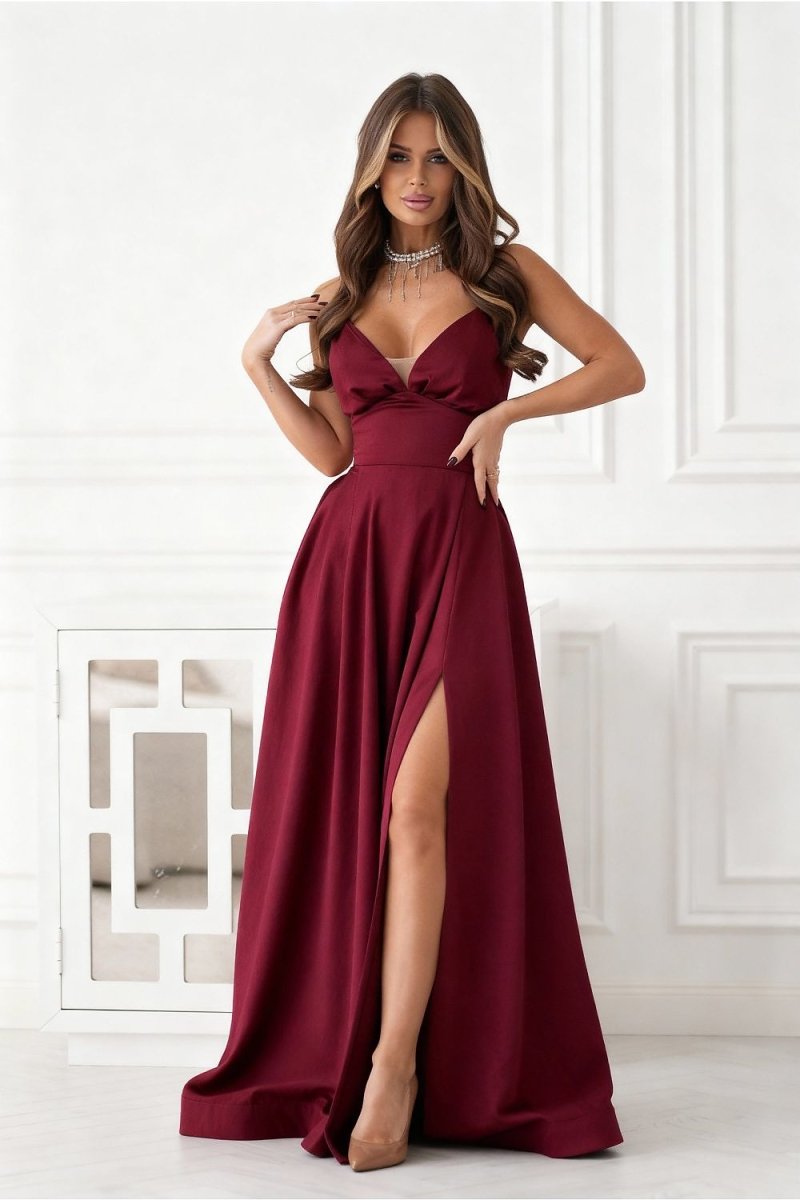 Ballroom Style Long Dress - 
