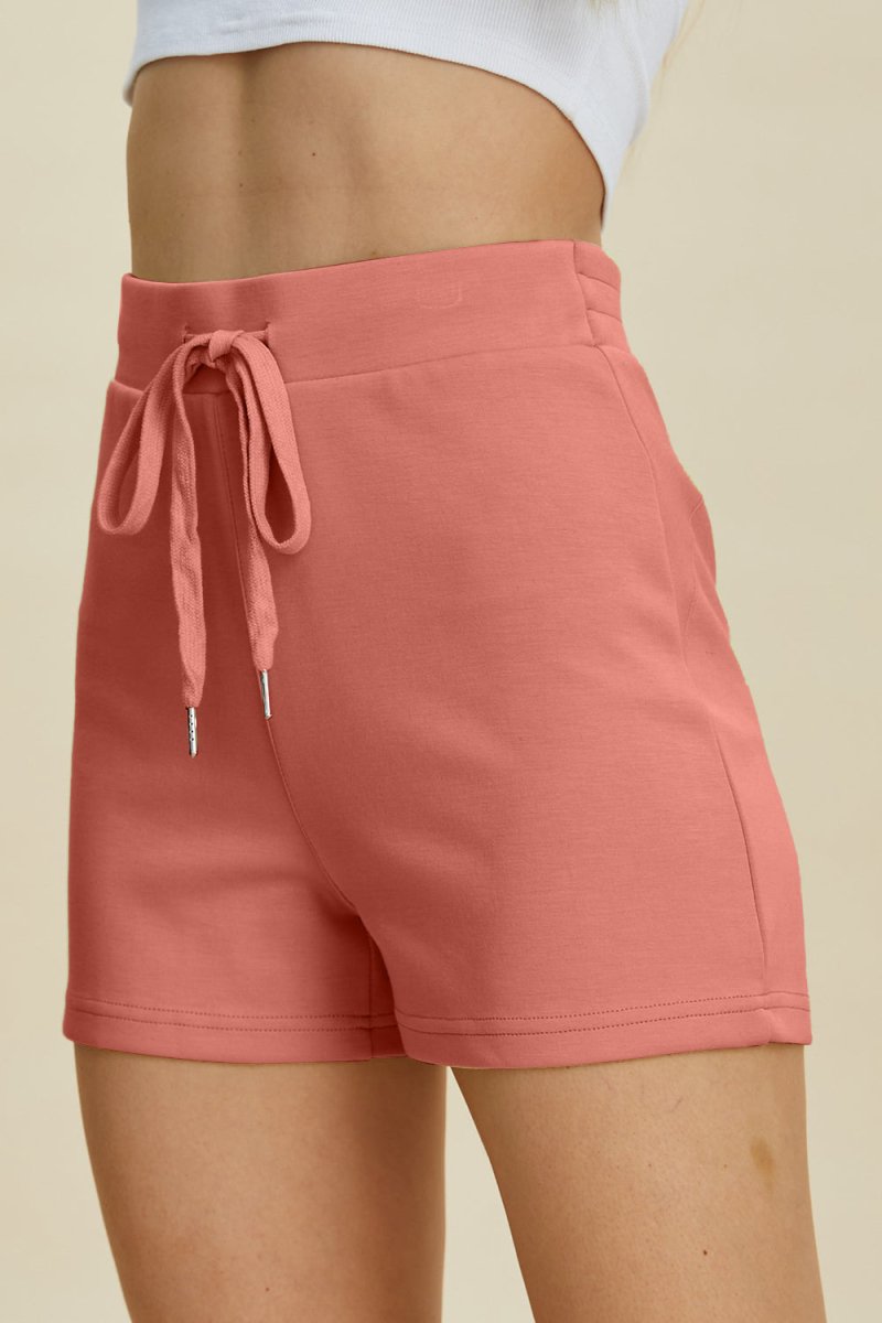 Basic Bae Full Size Air Scuba Drawstring High Waist Shorts - Bottoms